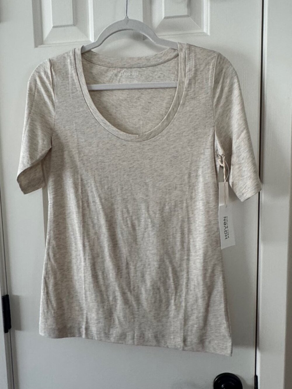 Talbots Haven Well Within Cream Tee Shirt Top Sleep Lounge Shirt XS Extra Small
